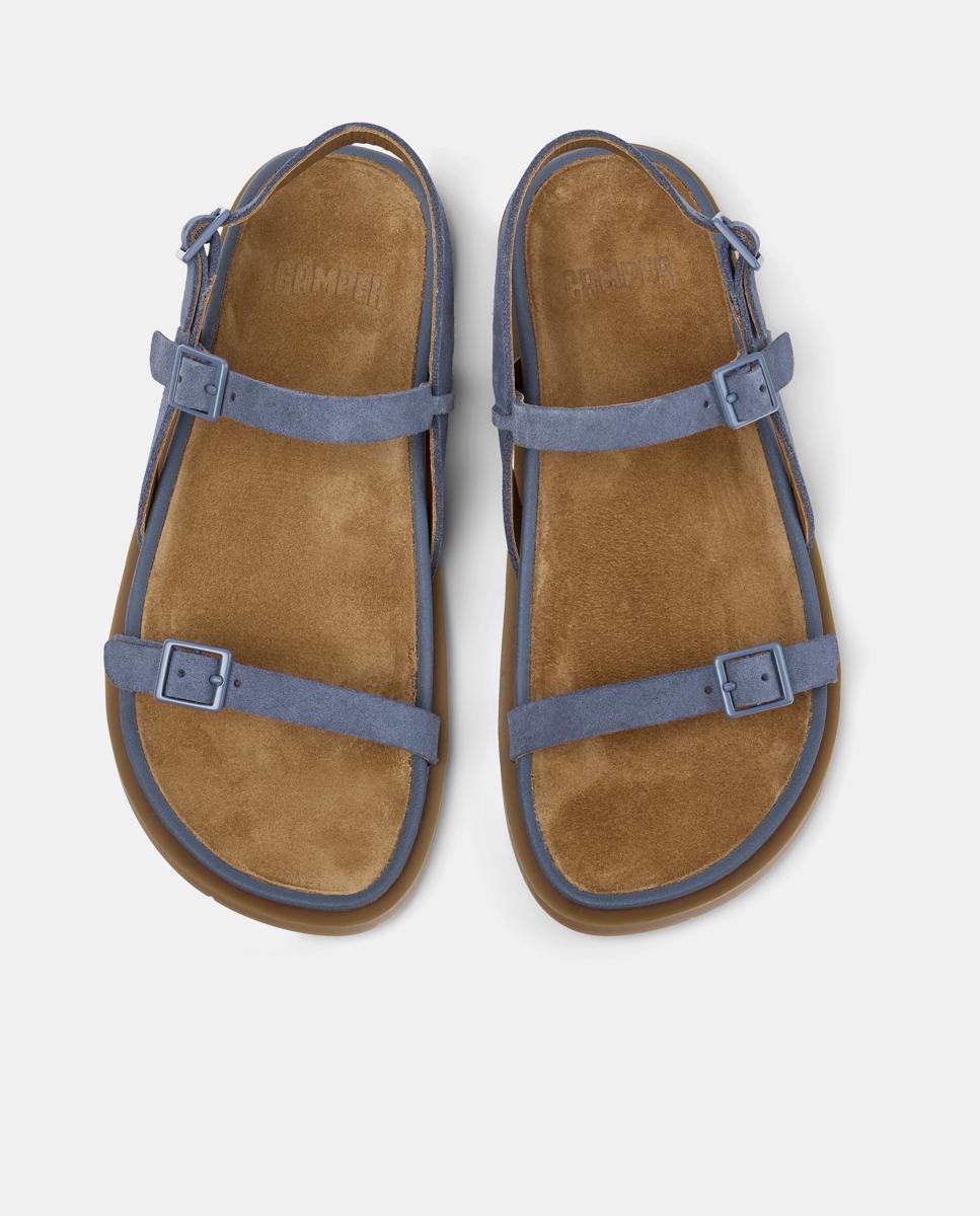 Sandalias de mujer Lluc Sandal de piel - Camper - Azul Azul-3