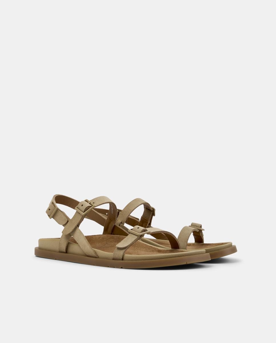 Sandalias de mujer Lluc Sandal de piel - Camper - Marrón claro Marrón claro-4