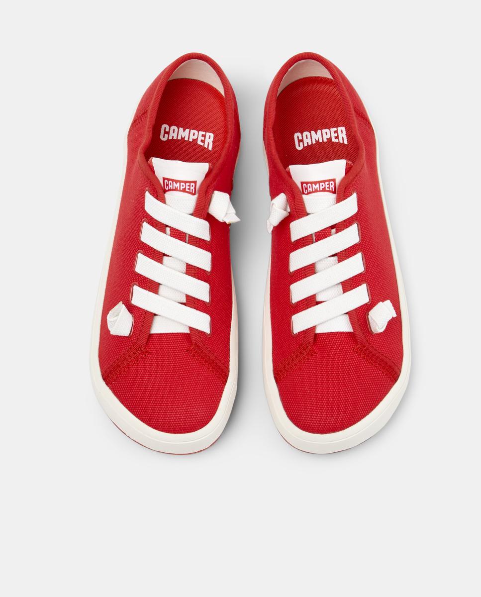 Zapatillas básicas de mujer con cordones peu rambla ii - Camper - Rojo / Blanco Rojo / Blanco-3