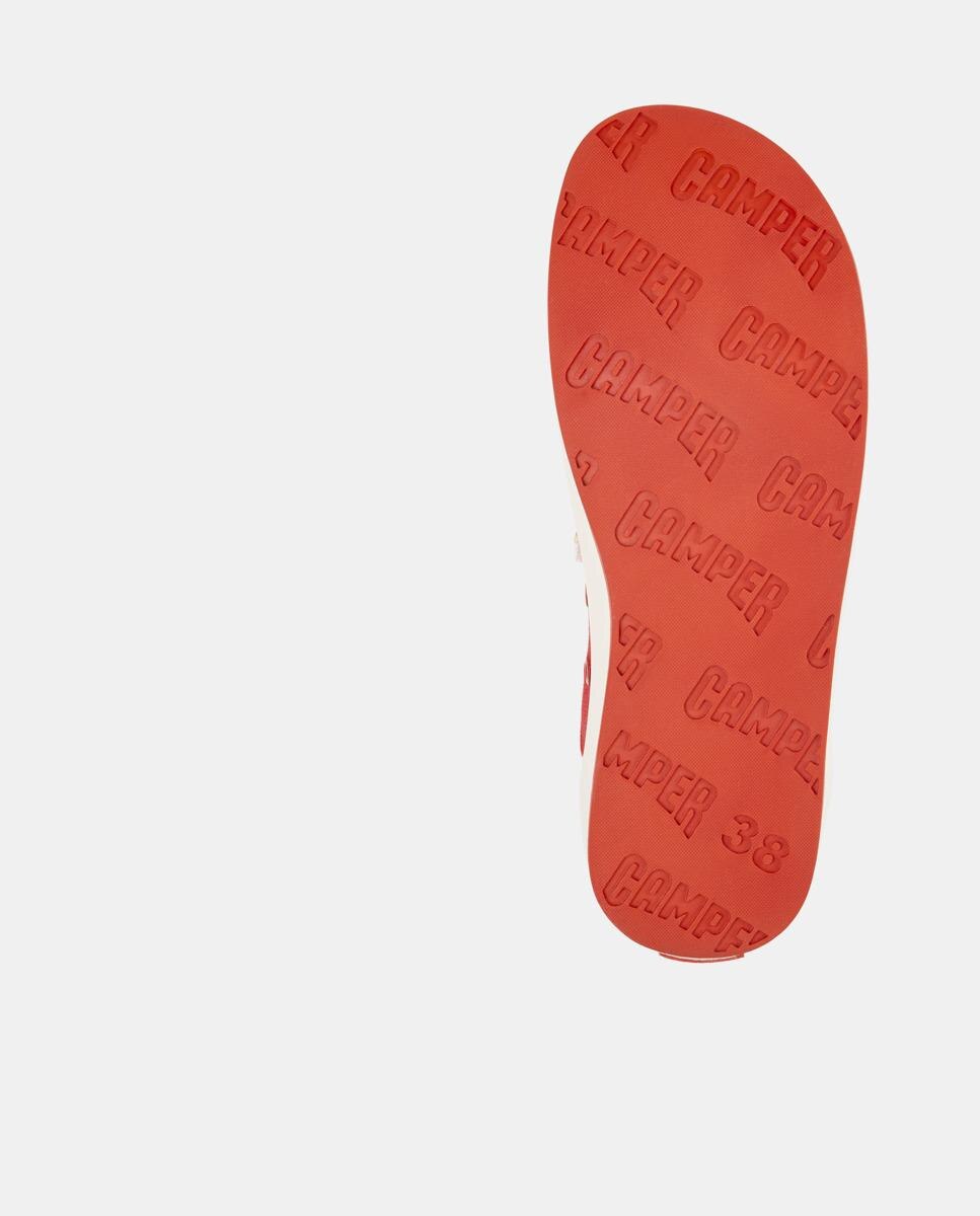 Zapatillas básicas de mujer con cordones peu rambla ii - Camper - Rojo / Blanco Rojo / Blanco-4
