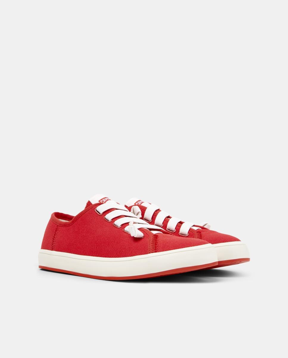 Zapatillas básicas de mujer con cordones peu rambla ii - Camper - Rojo / Blanco Rojo / Blanco-5