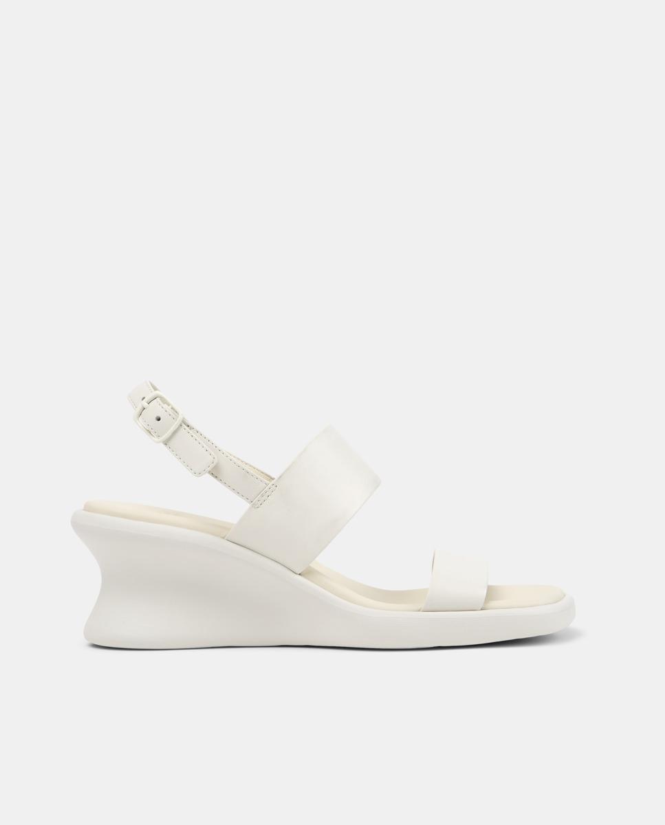 Sandalias de cuña de mujer de piel louise sandal - Camper - Blanco Blanco-1