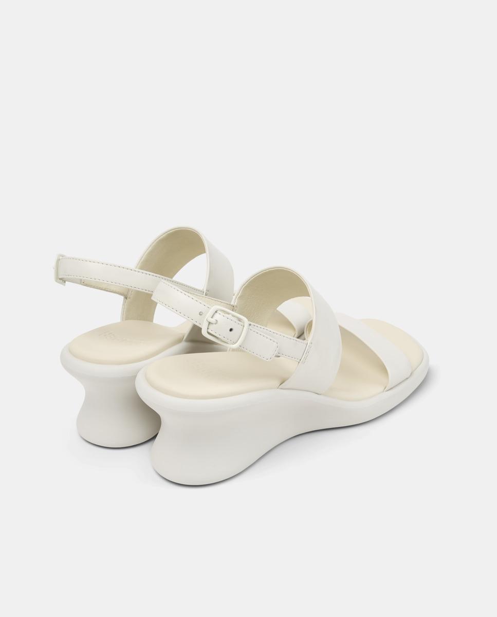 Sandalias de cuña de mujer de piel louise sandal - Camper - Blanco Blanco-2