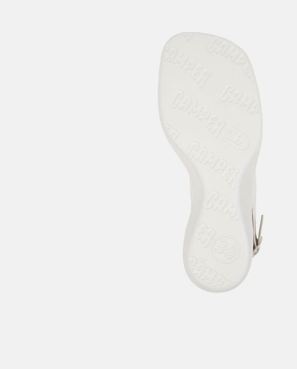 Sandalias de cuña de mujer de piel louise sandal - Camper - Blanco Blanco-4