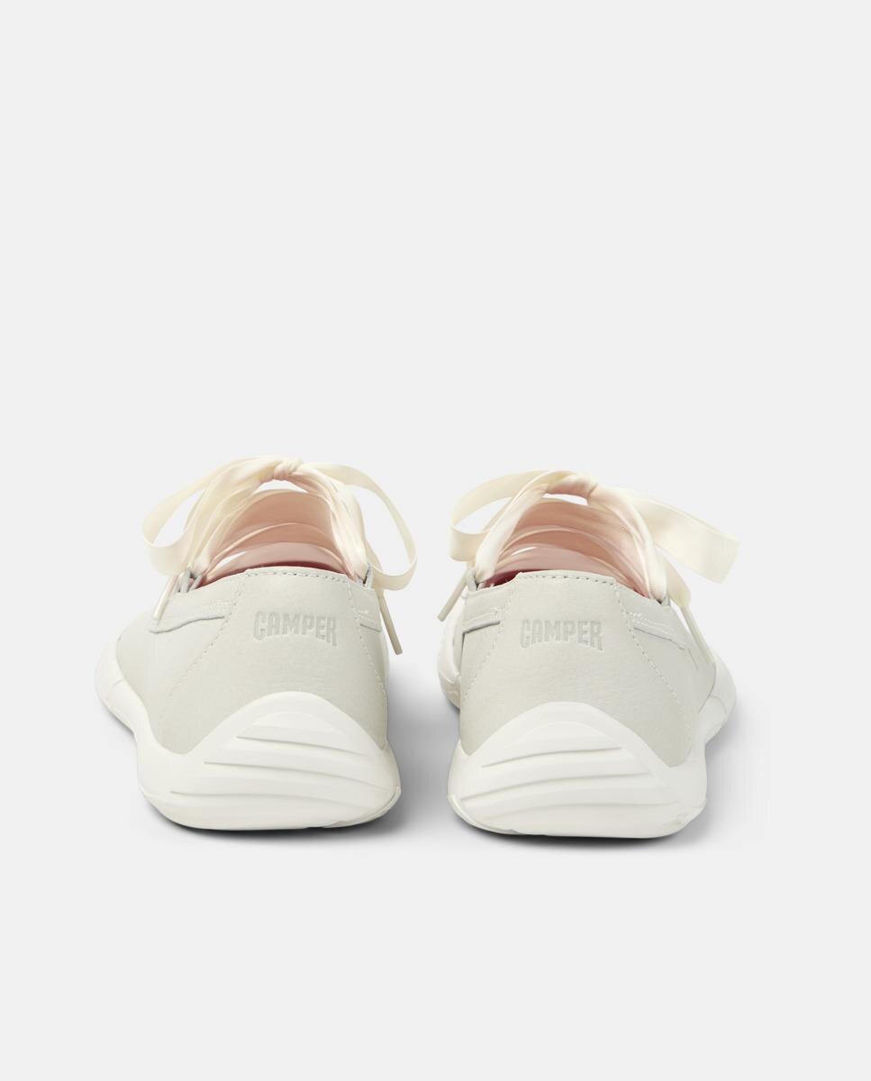 Bailarinas planas de mujer de piel peu path+ - Camper - Blanco Blanco-2