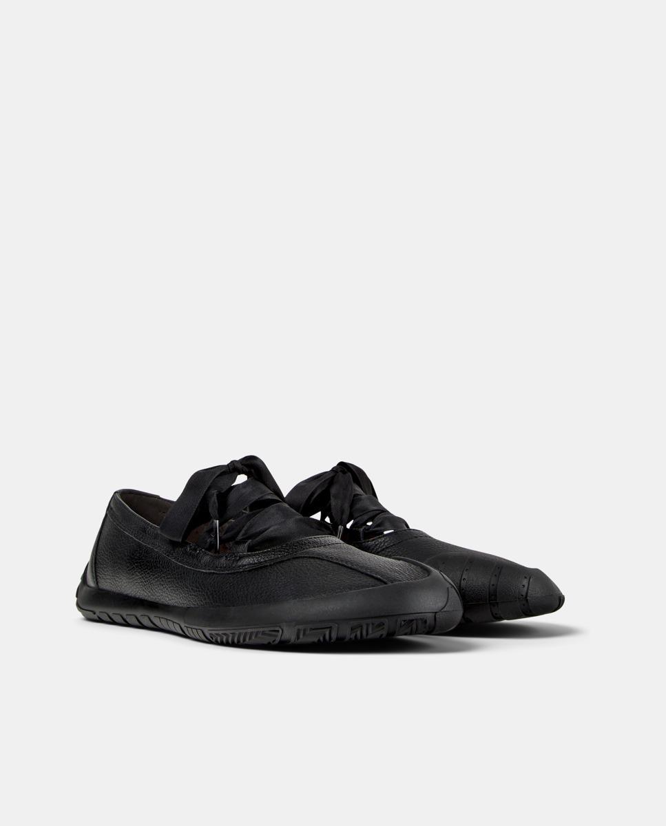 Bailarinas planas de mujer de piel peu path+ - Camper - Negro Negro-3