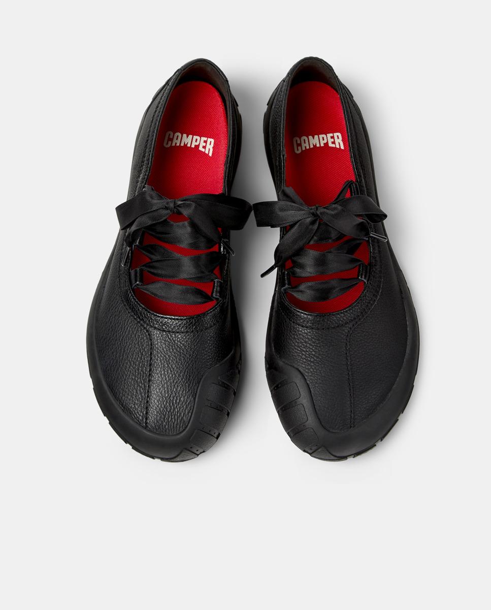 Bailarinas planas de mujer de piel peu path+ - Camper - Negro Negro-2