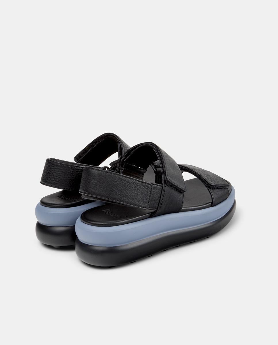 Sandalias de tacón de mujer de piel pelotas flota up - Camper - Negro / Azul Negro / Azul-2
