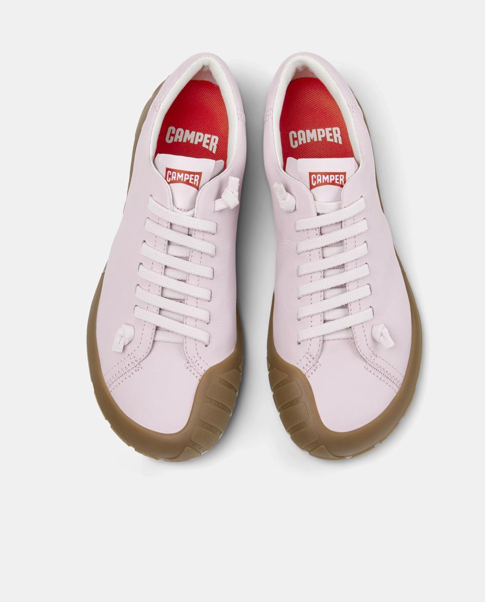 Zapatillas básicas de mujer de piel peu path+ - Camper - Rosa Rosa-3