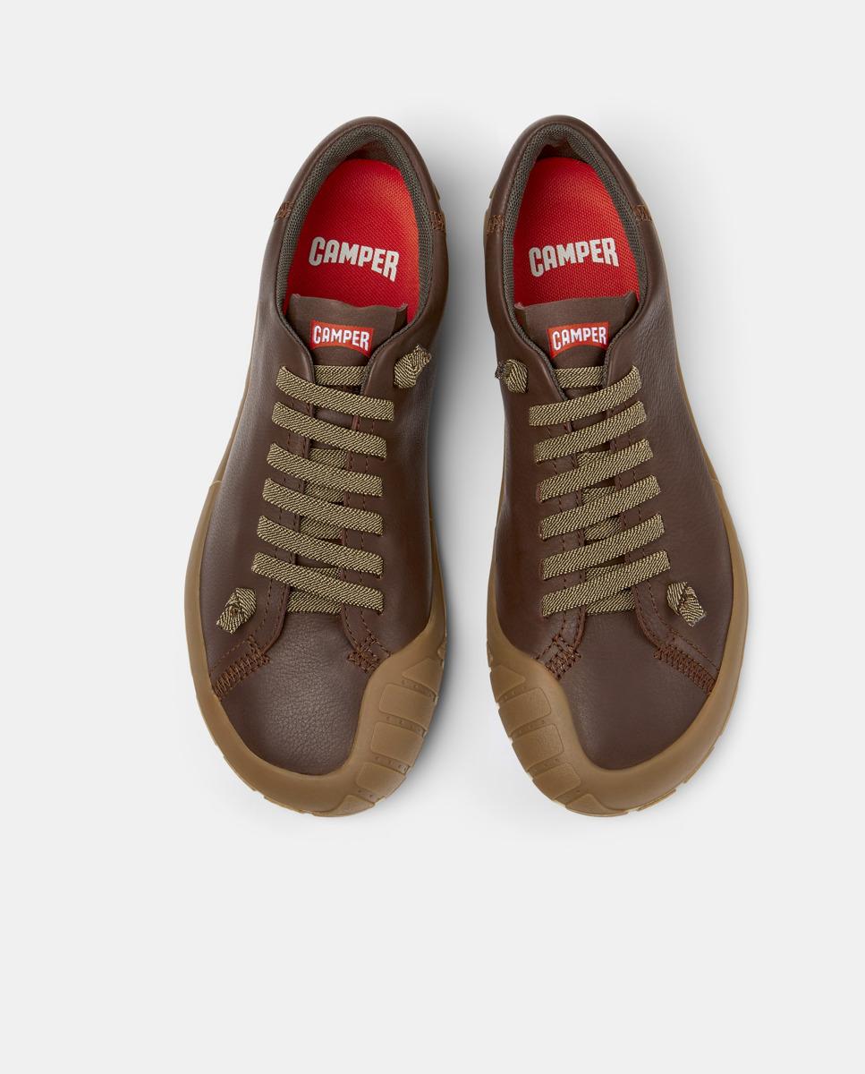 Zapatillas básicas de mujer de piel peu path+ - Camper - Marrón Marrón-3
