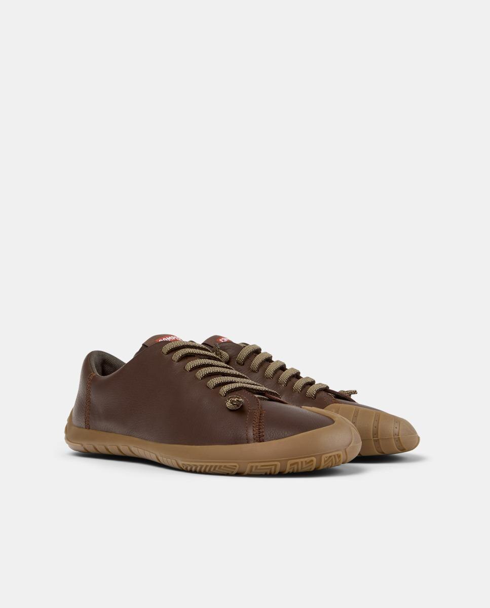 Zapatillas básicas de mujer de piel peu path+ - Camper - Marrón Marrón-5