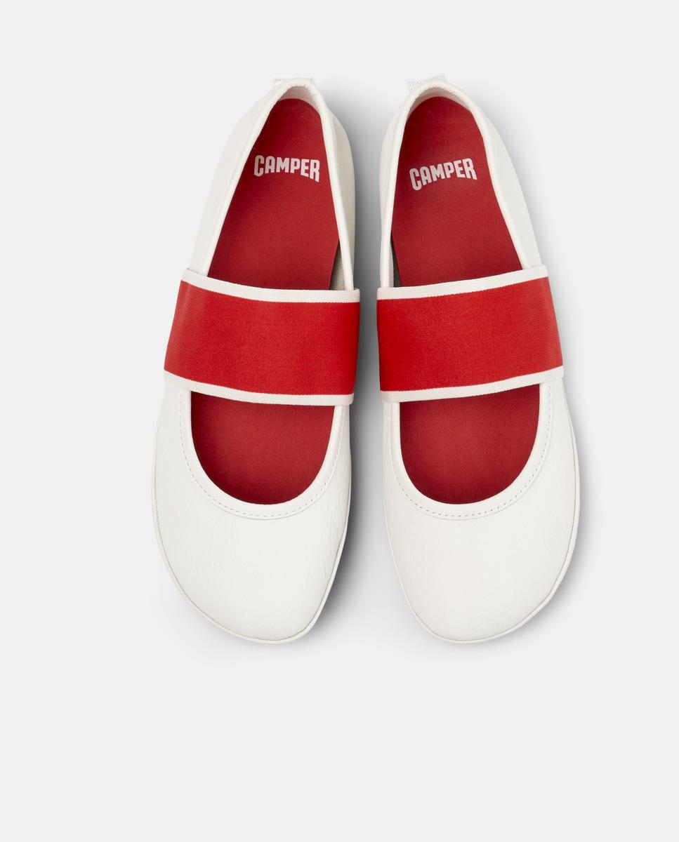 Bailarinas planas de piel de mujer Right Nina - Camper - Blanco Blanco-3