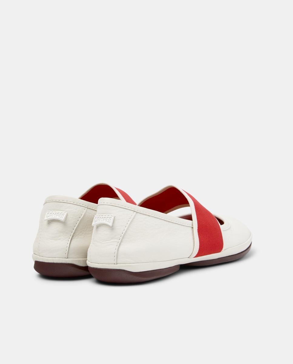 Bailarinas planas de piel de mujer Right Nina - Camper - Blanco Blanco-2