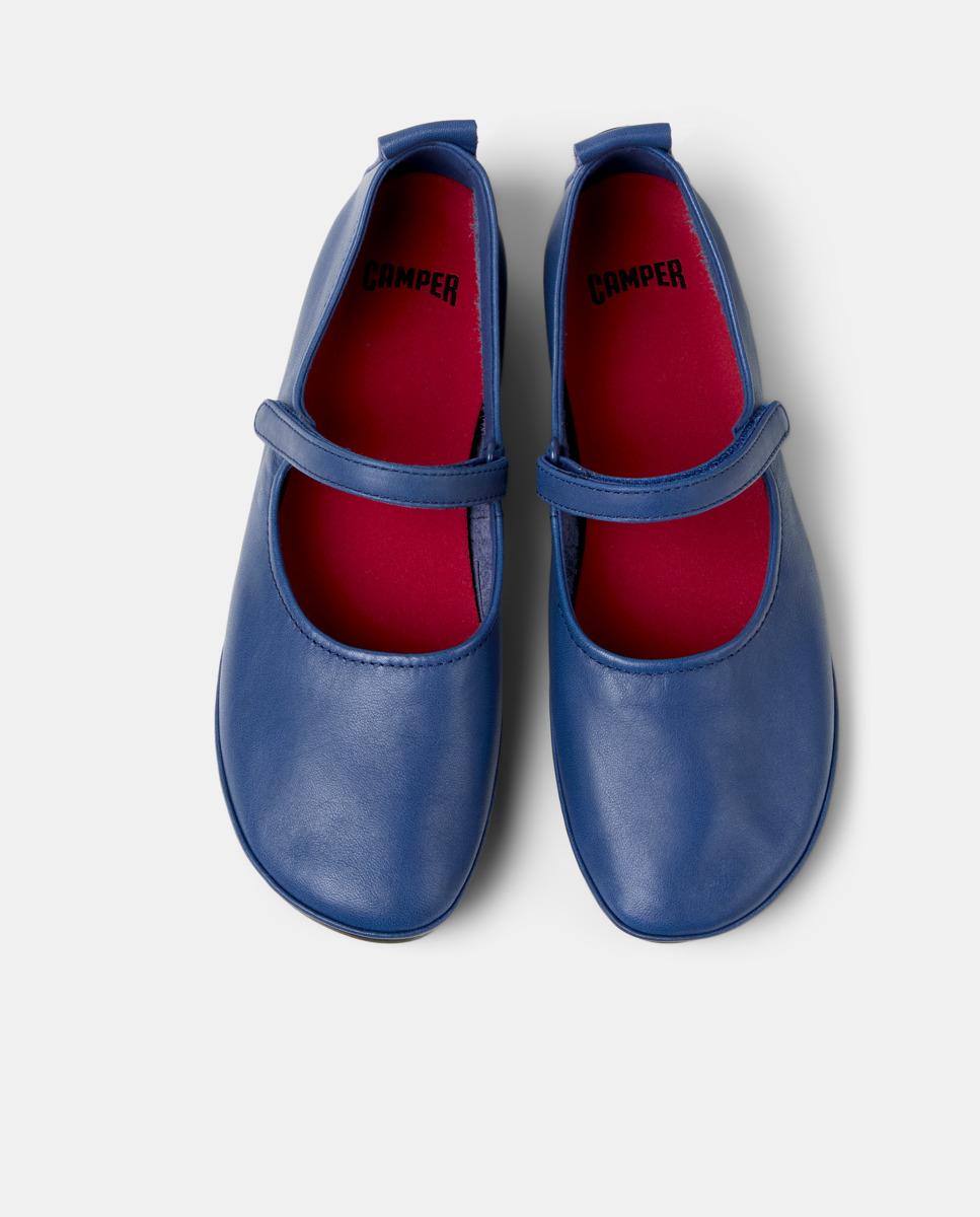 Merceditas planas de mujer right nina de piel con tira ajustable - Camper - Azul oscuro Azul oscuro-3