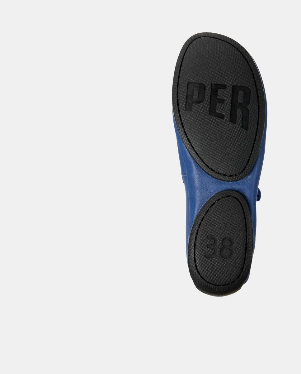 Merceditas planas de mujer right nina de piel con tira ajustable - Camper - Azul oscuro Azul oscuro-4