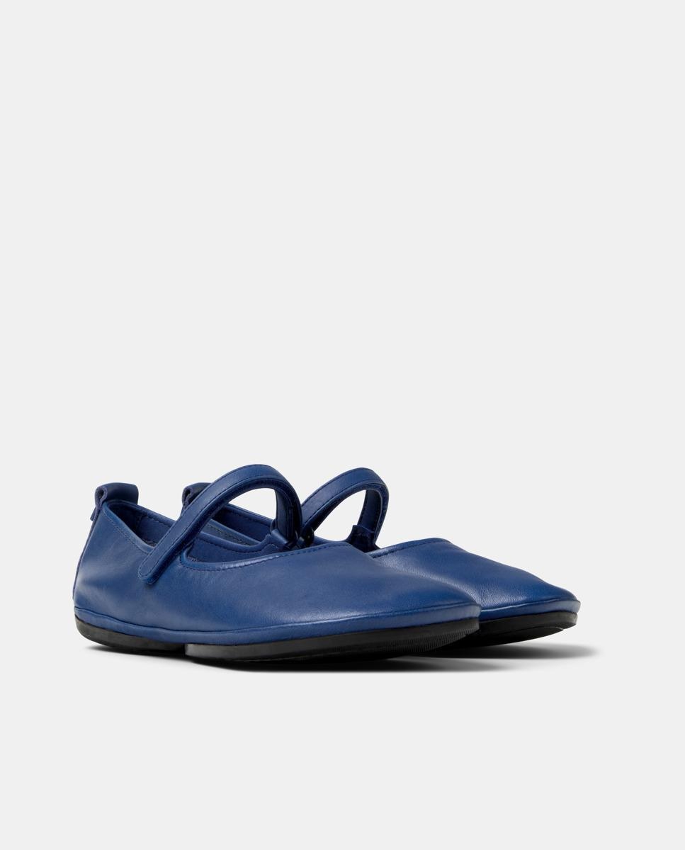Merceditas planas de mujer right nina de piel con tira ajustable - Camper - Azul oscuro Azul oscuro-5