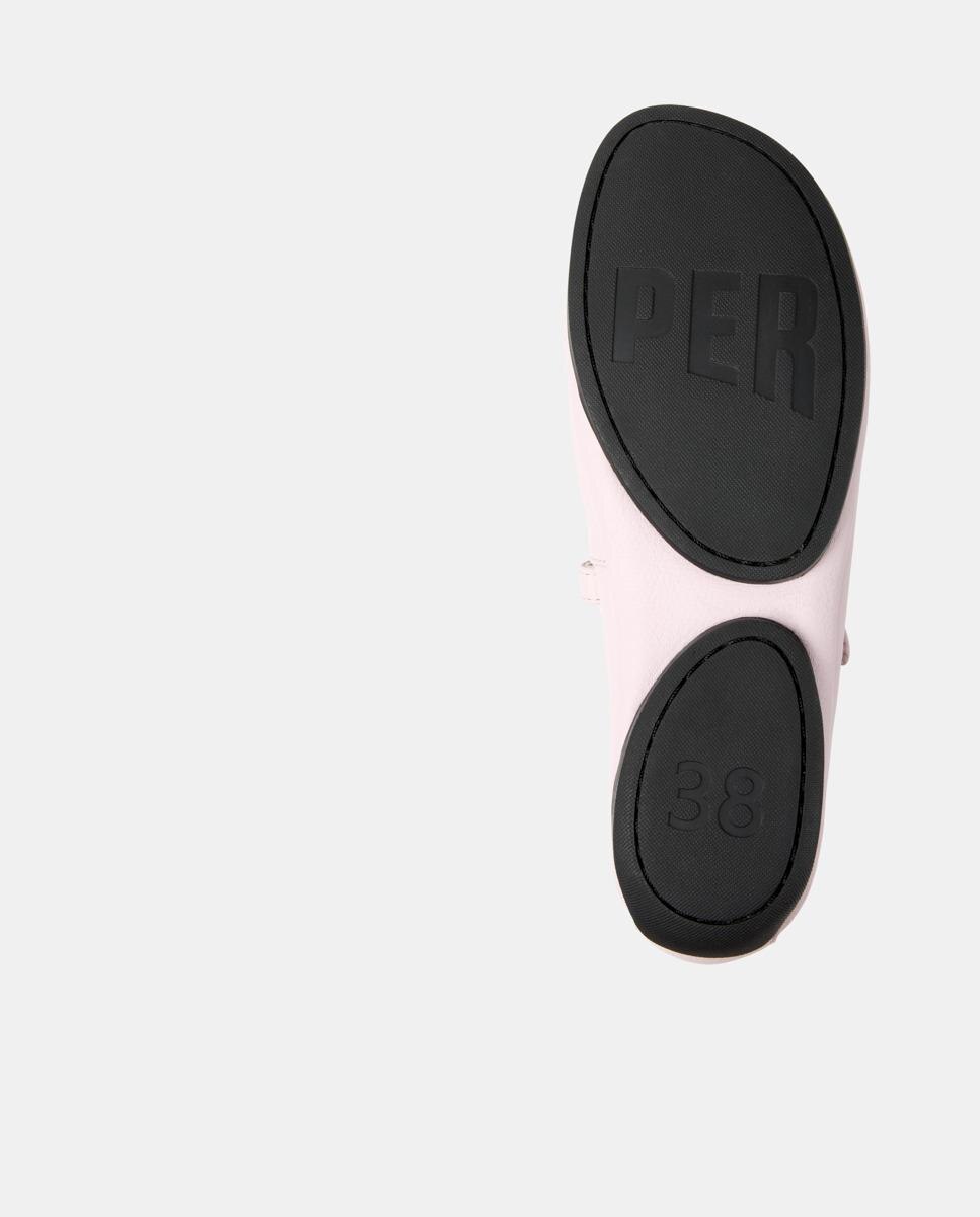 Merceditas planas de mujer right nina de piel con tira ajustable - Camper - Rosa claro Rosa claro-4