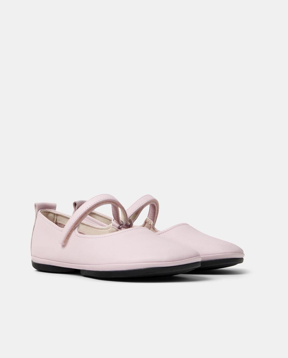 Merceditas planas de mujer right nina de piel con tira ajustable - Camper - Rosa claro Rosa claro-5