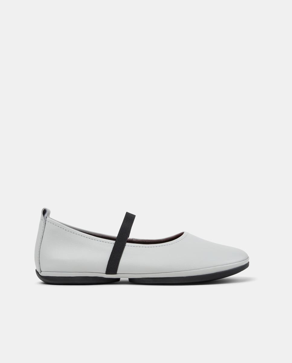Bailarinas planas de mujer de piel right nina - Camper - Gris claro Gris claro-1