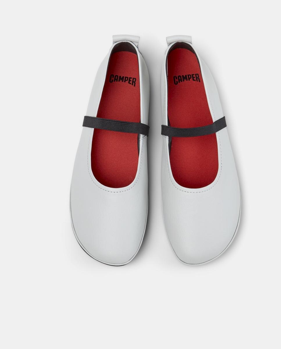 Bailarinas planas de mujer de piel right nina - Camper - Gris claro Gris claro-3