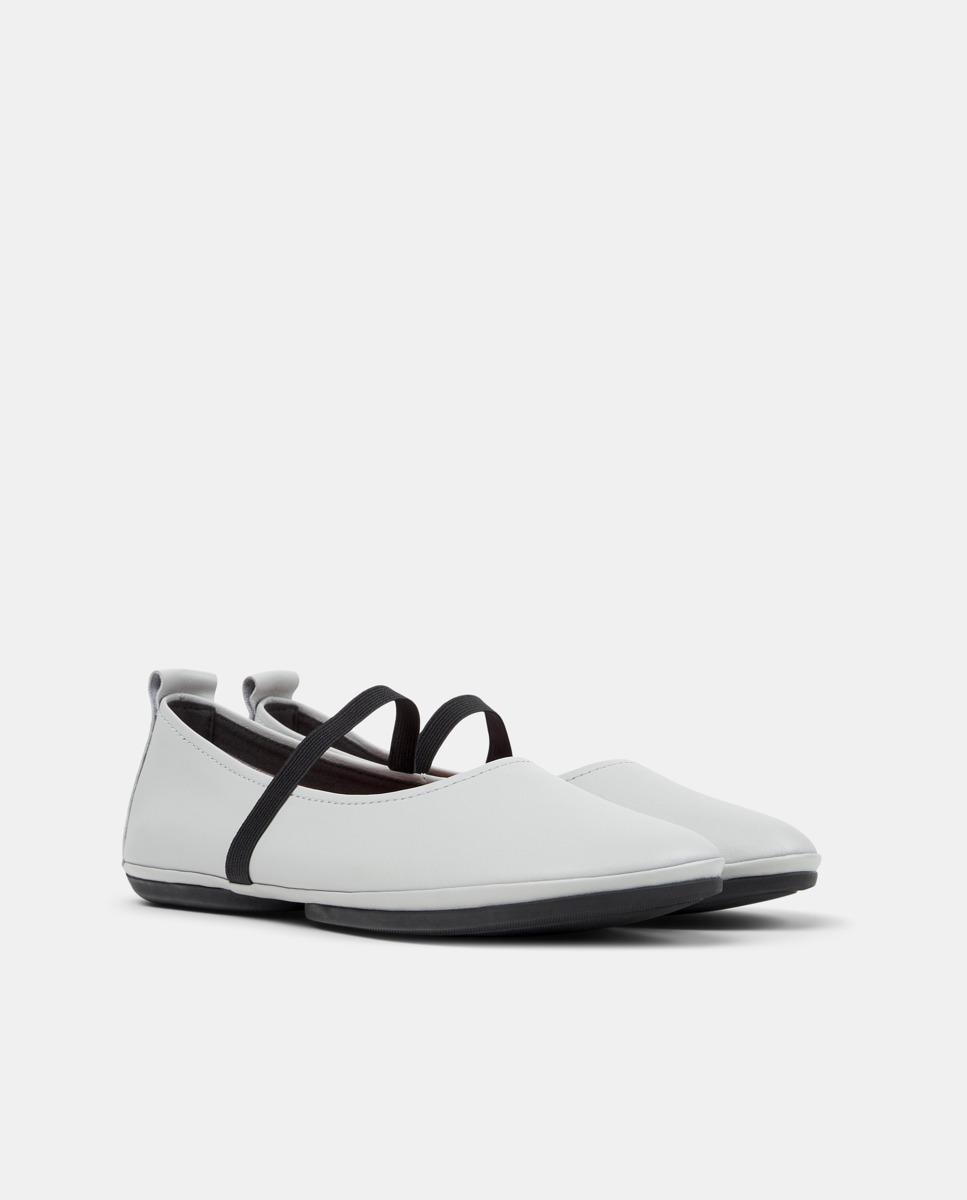 Bailarinas planas de mujer de piel right nina - Camper - Gris claro Gris claro-5