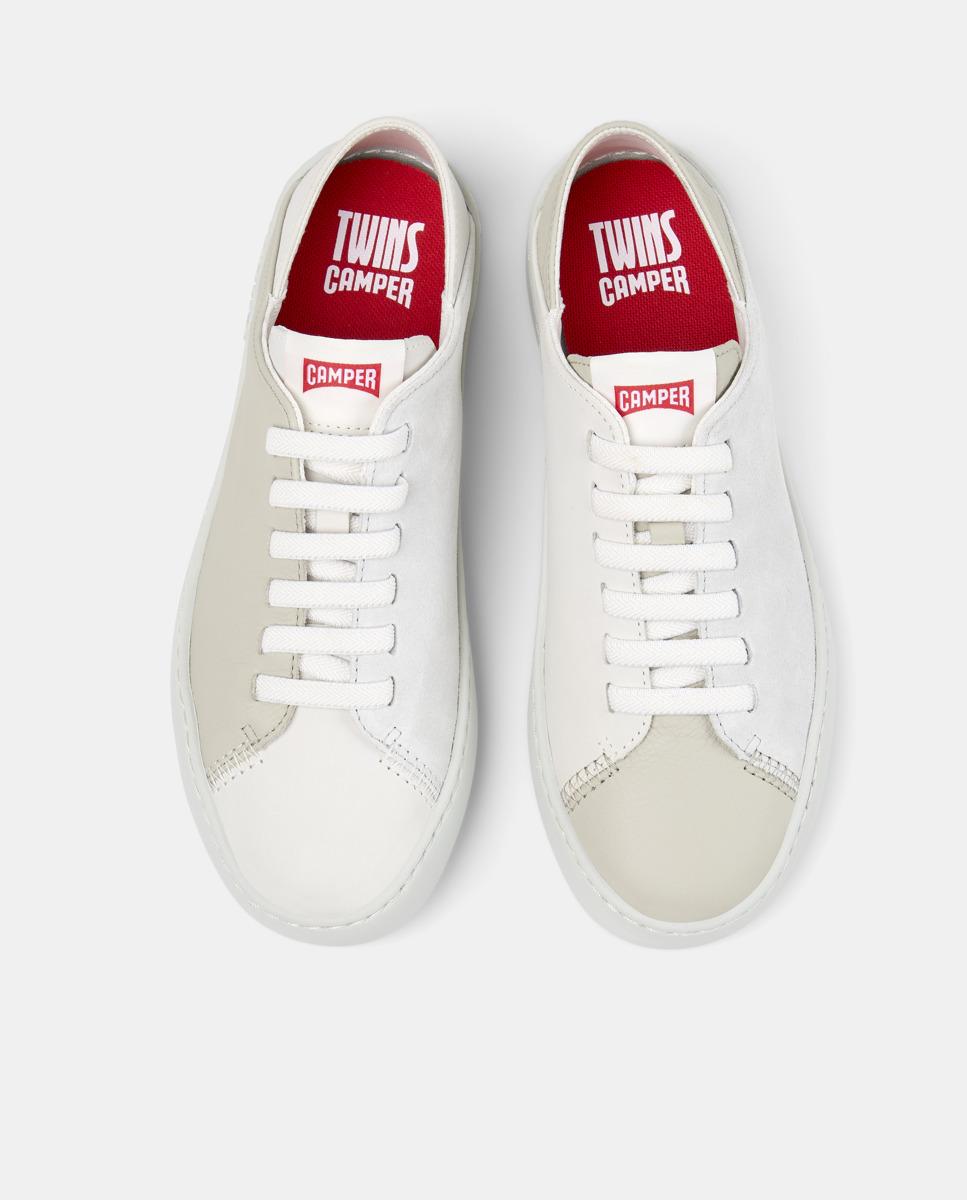 Zapatillas básicas de mujer de piel g3d peu touring twins - Camper - Blanco Blanco-3