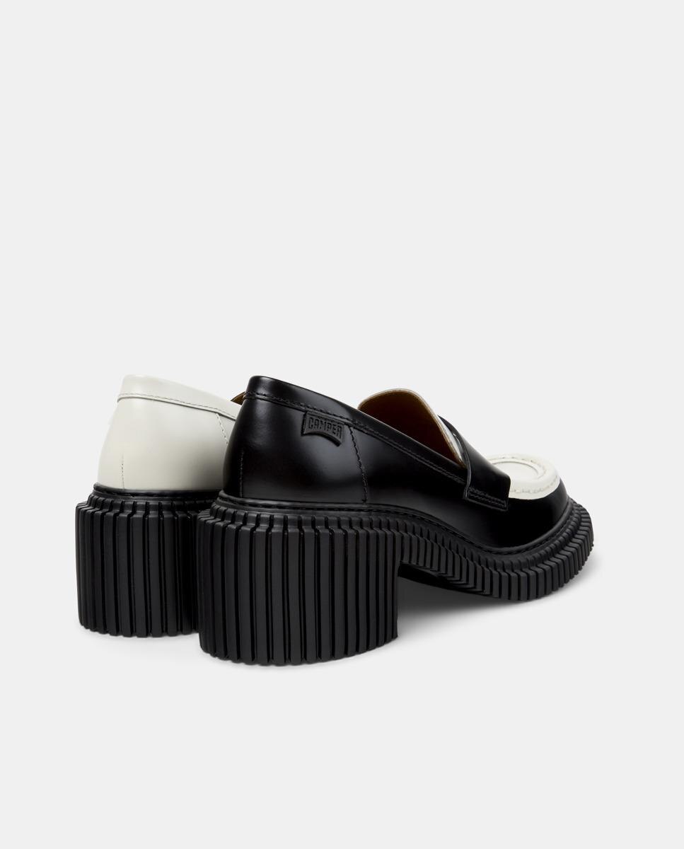 Mocasines con tacón de mujer pix london - Camper - Blanco / Negro Blanco / Negro-2