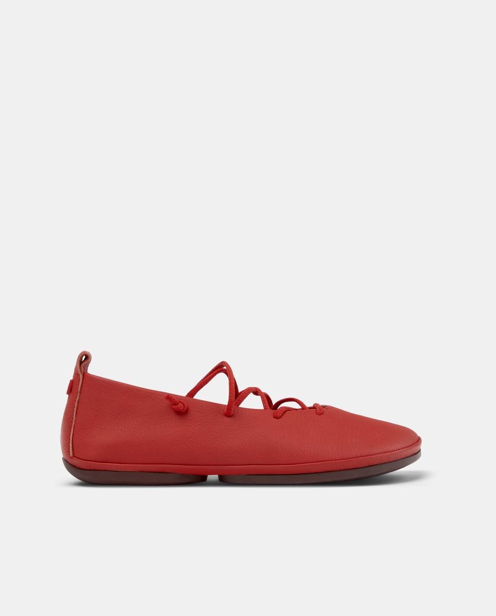 Bailarinas de mujer right nina de piel - Camper - Rojo Rojo-1