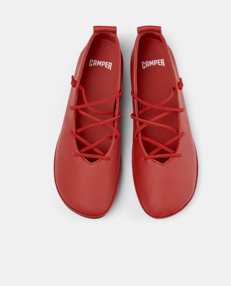 Bailarinas de mujer right nina de piel - Camper - Rojo Rojo-3