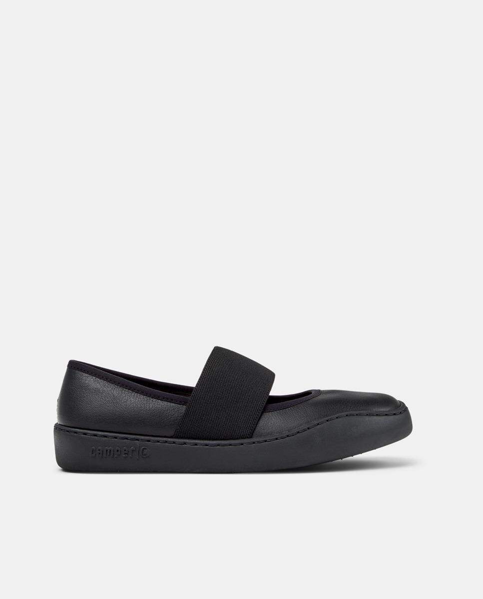 Bailarinas planas de mujer peu touring con elástico - Camper - Negro Negro-1