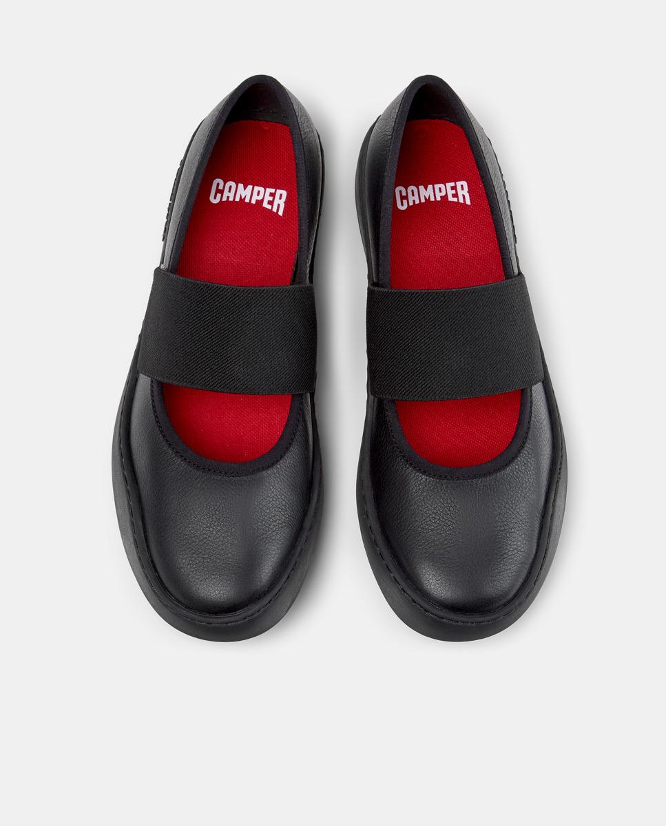 Bailarinas planas de mujer peu touring con elástico - Camper - Negro Negro-3