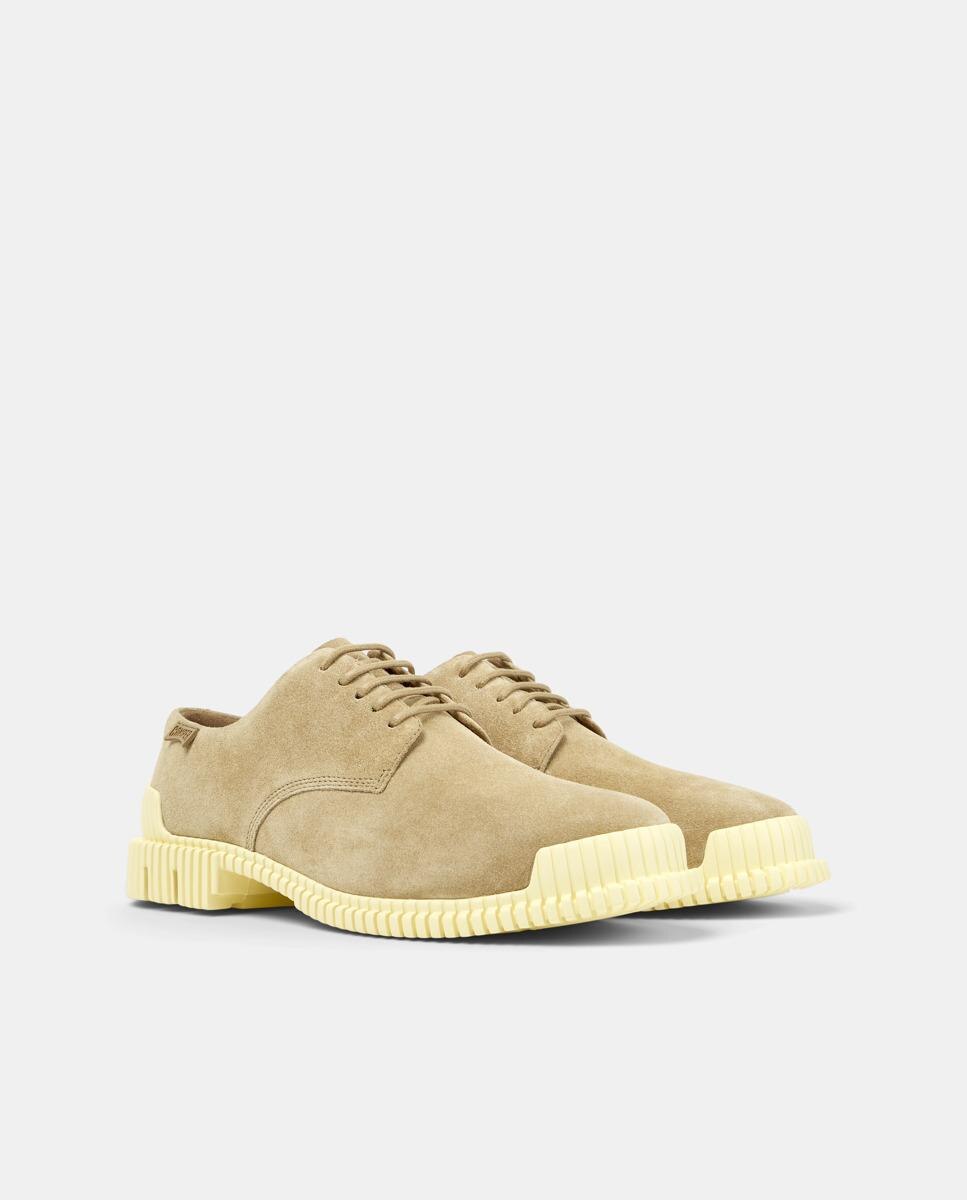 Zapatos de cordones de mujer pix de piel - Camper - Marrón claro Marrón claro-5