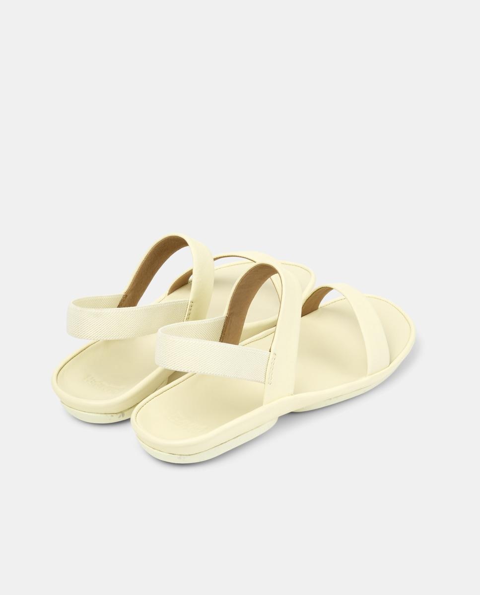 Sandalias planas de mujer de piel right isla - Camper - Amarillo Amarillo-2