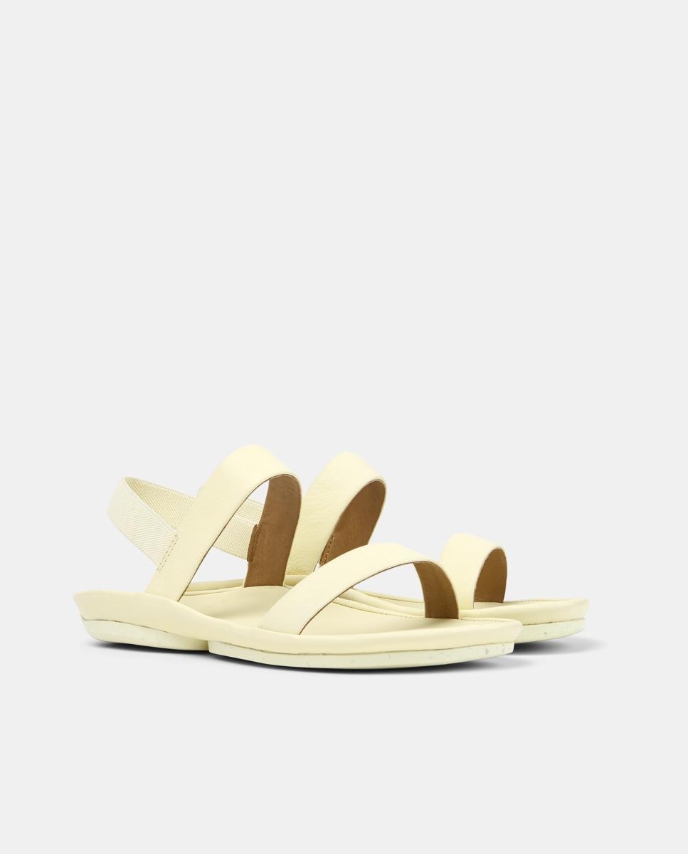 Sandalias planas de mujer de piel right isla - Camper - Amarillo Amarillo-5