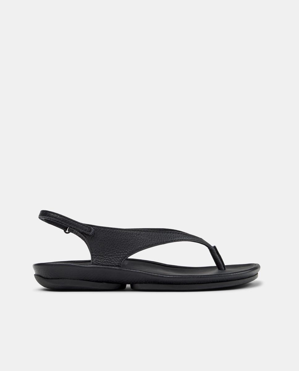 Sandalias planas de mujer de piel right isla - Camper - Negro Negro-1