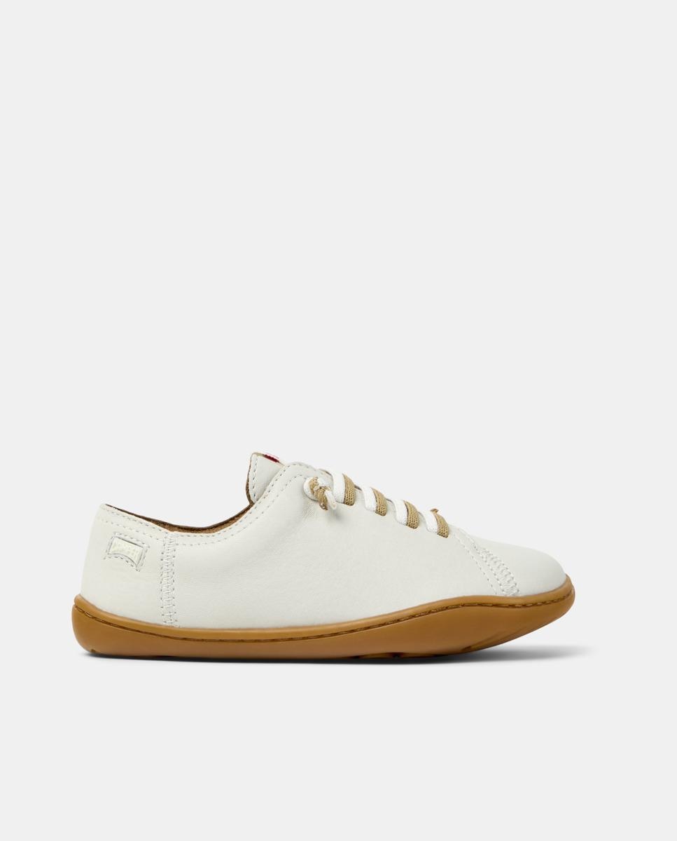Zapatillas de piel de niña peu cami con cordones - Camper - Blanco Blanco-1