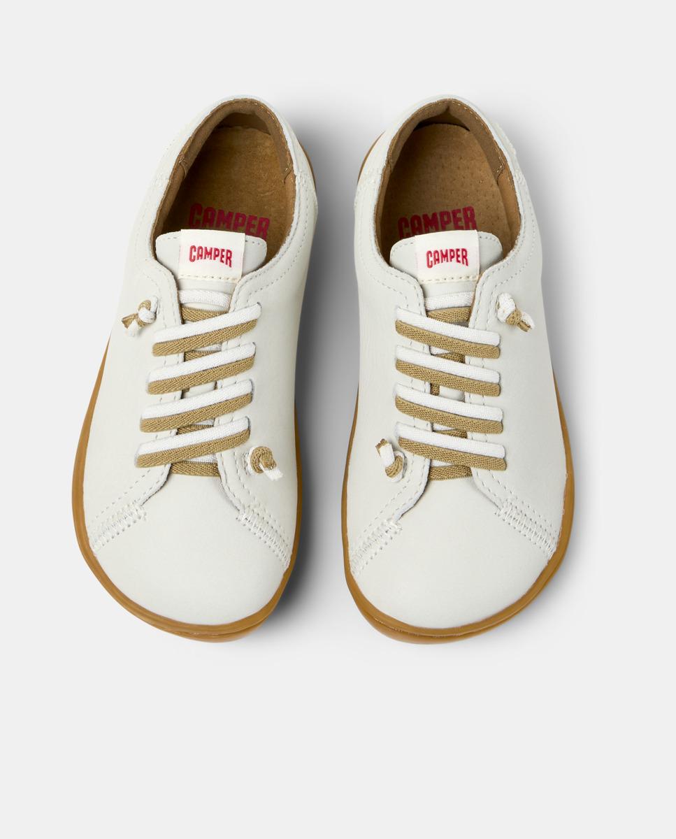 Zapatillas de piel de niña peu cami con cordones - Camper - Blanco Blanco-2