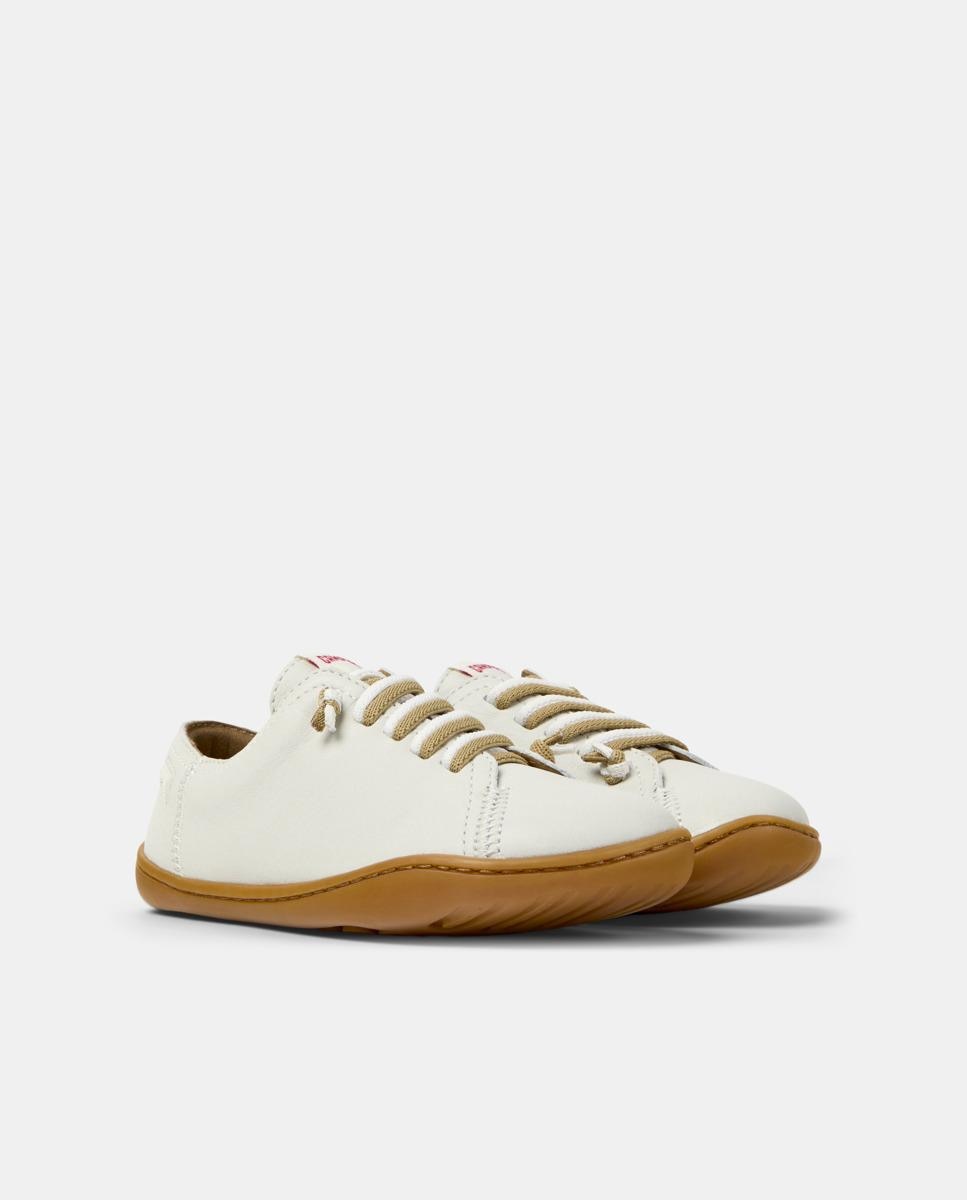 Zapatillas de piel de niña peu cami con cordones - Camper - Blanco Blanco-5