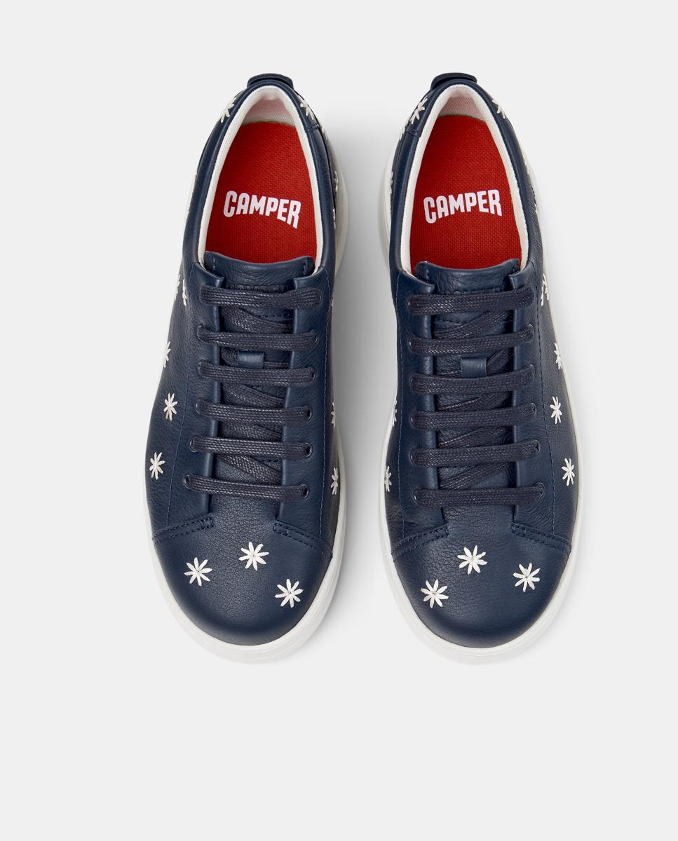 Zapatillas básicas de mujer de piel runner up - Camper - Azul oscuro Azul oscuro-3