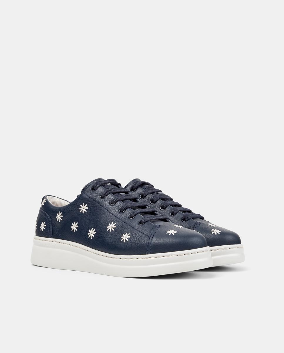 Zapatillas básicas de mujer de piel runner up - Camper - Azul oscuro Azul oscuro-5