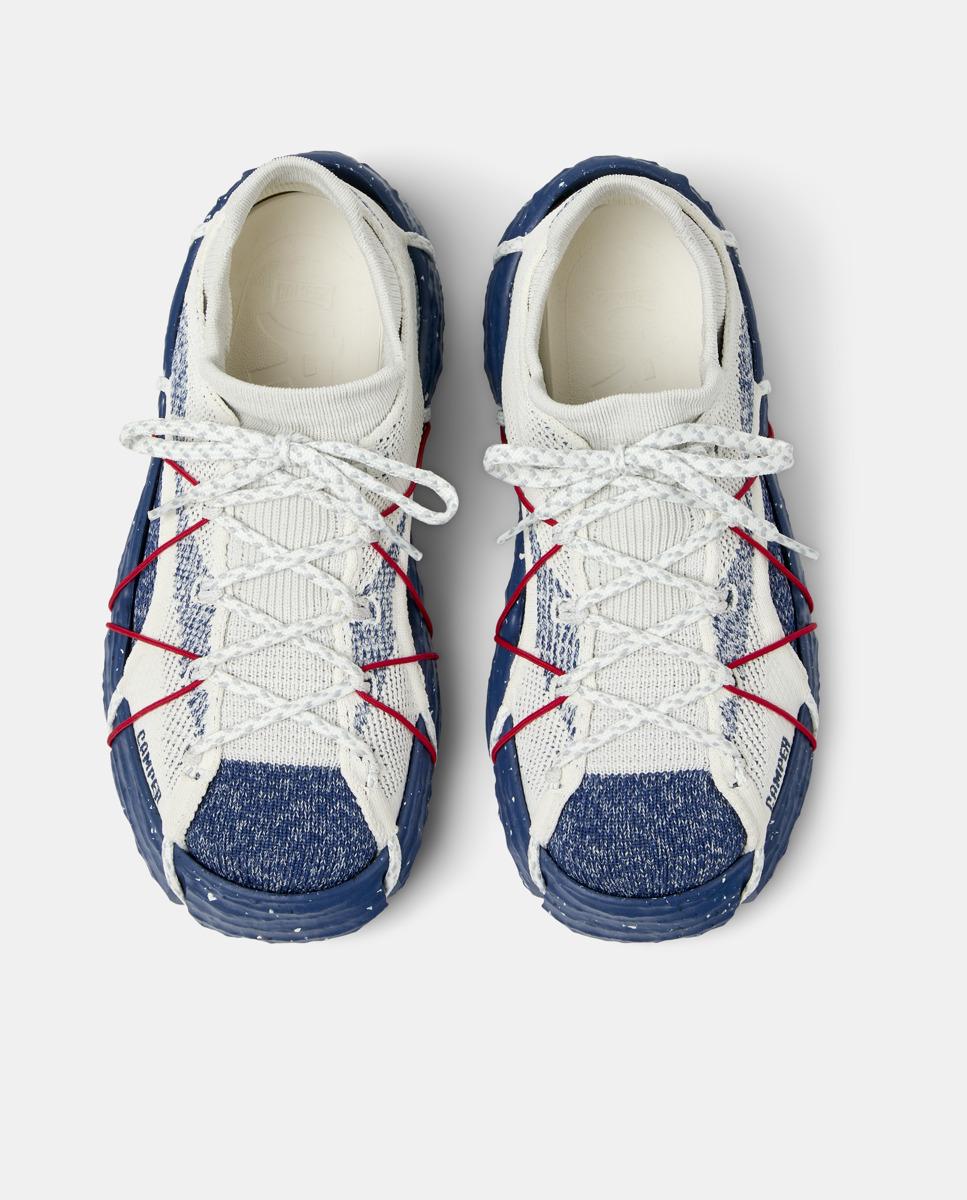 Zapatillas de mujer Roku con cordones - Camper - Blanco / Azul Blanco / Azul-3