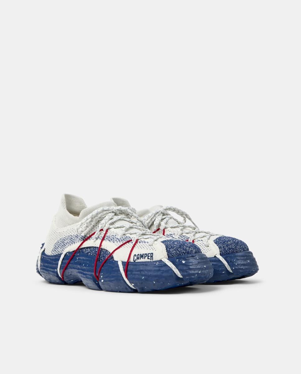Zapatillas de mujer Roku con cordones - Camper - Blanco / Azul Blanco / Azul-5