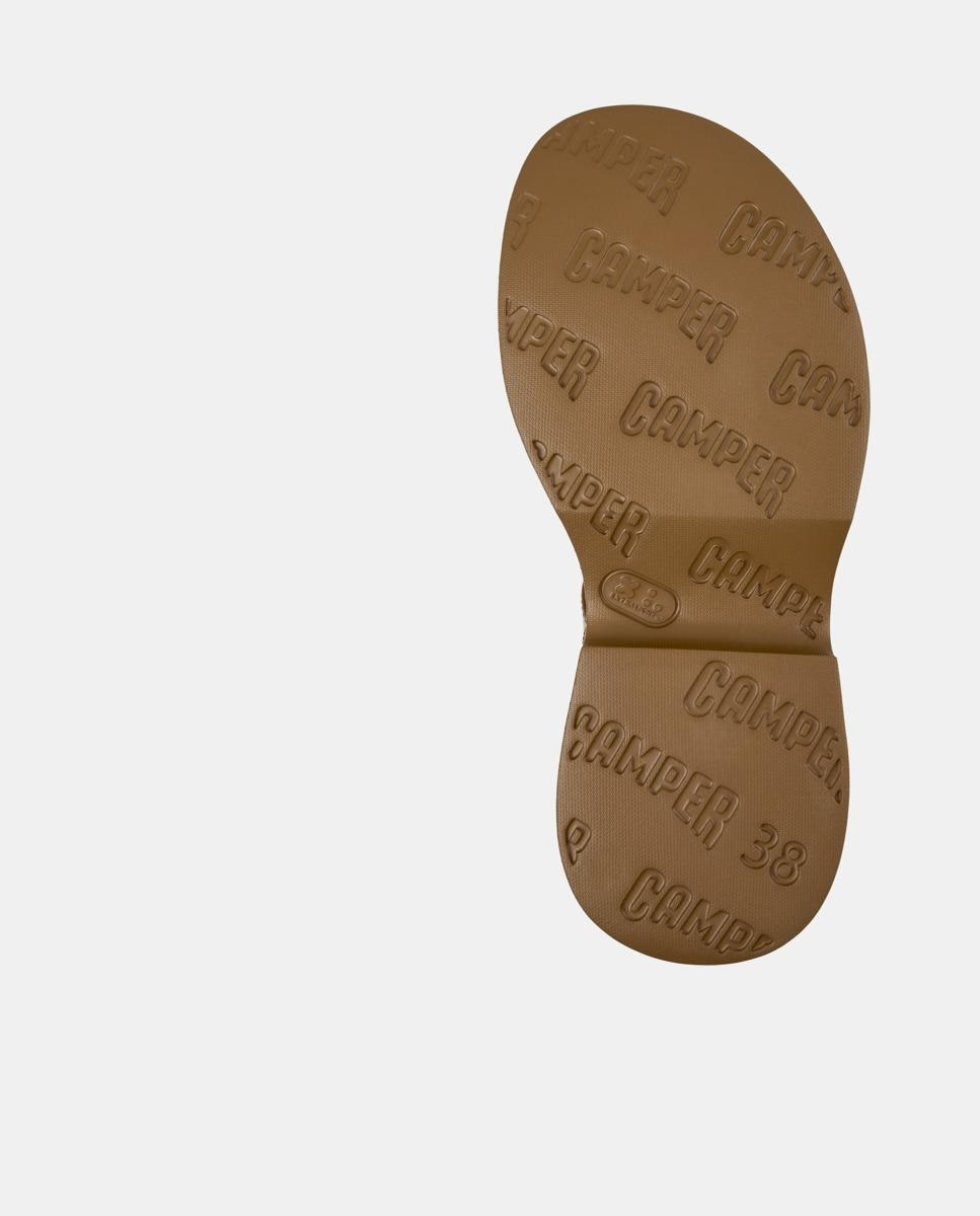 Sandalias de tacón de mujer de piel tasha - Camper - Marrón Marrón-4