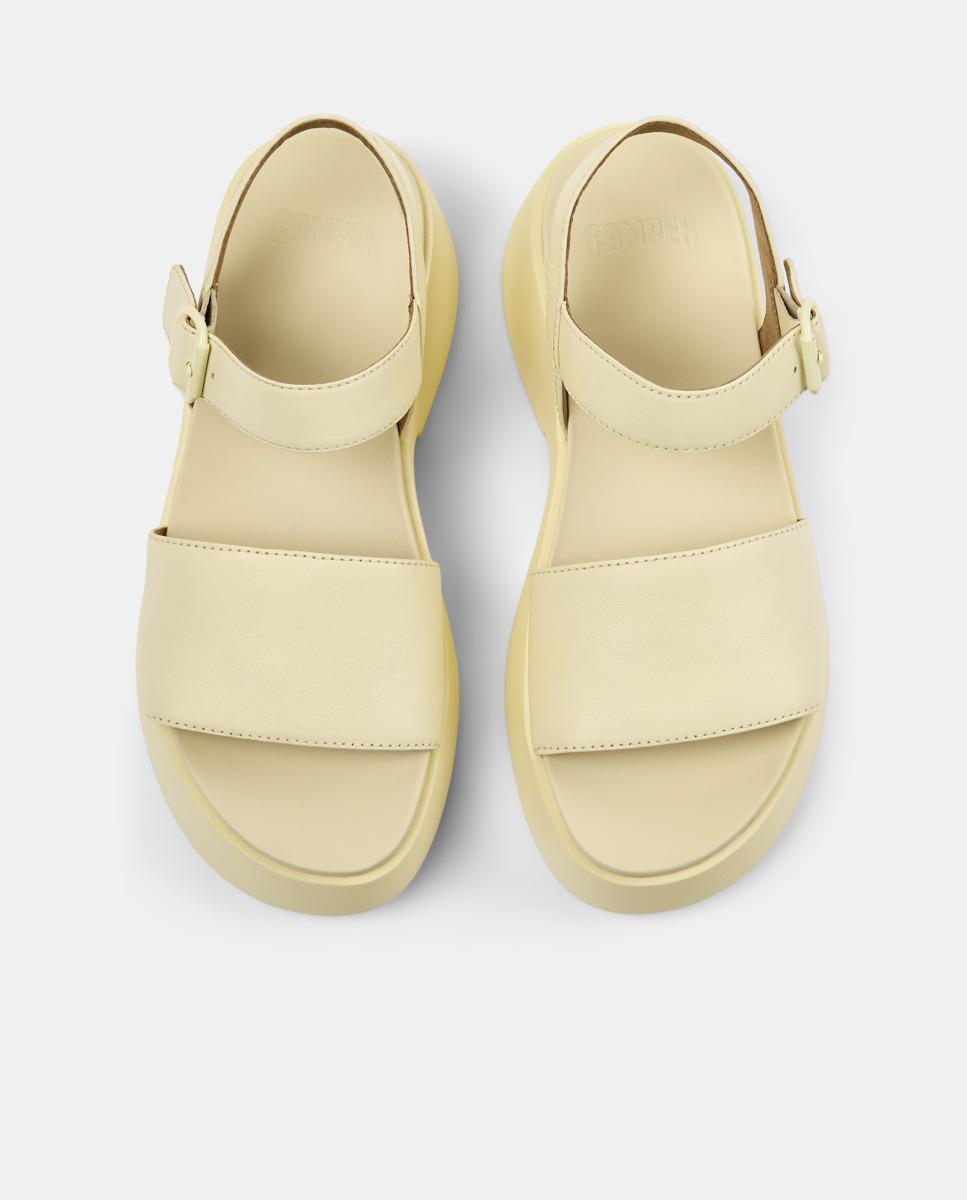 Sandalias de tacón de mujer de piel tasha - Camper - Amarillo Amarillo-3