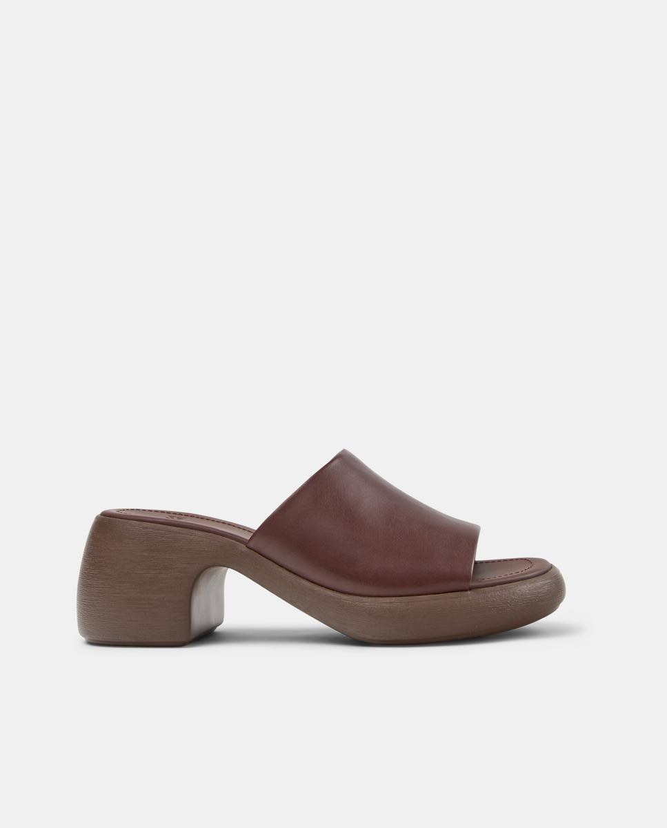 Sandalias de tacón de mujer de piel thelma - Camper - Marrón Marrón-1
