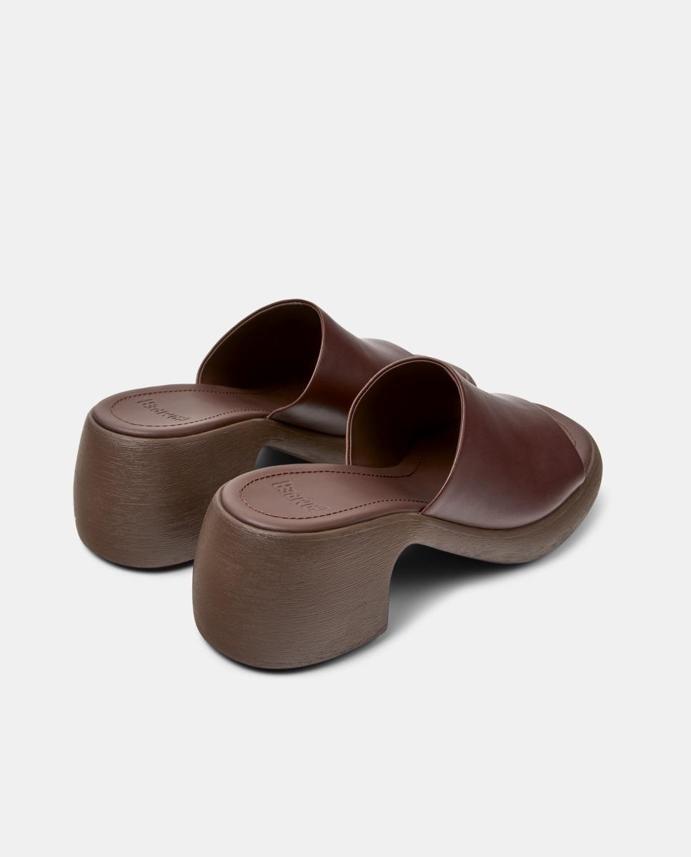 Sandalias de tacón de mujer de piel thelma - Camper - Marrón Marrón-2