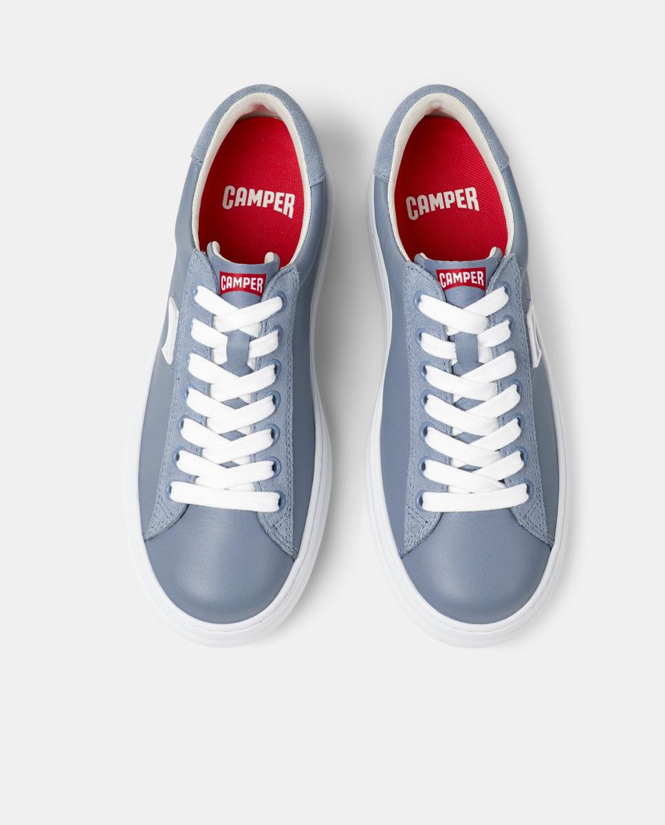 Zapatillas de mujer runner four de piel - Camper - Azul claro Azul claro-3