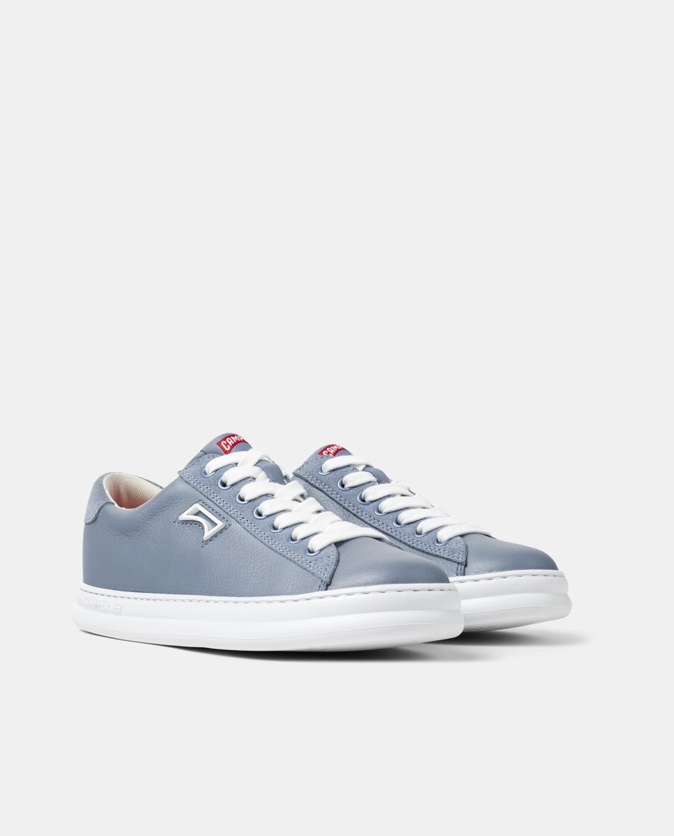 Zapatillas de mujer runner four de piel - Camper - Azul claro Azul claro-5