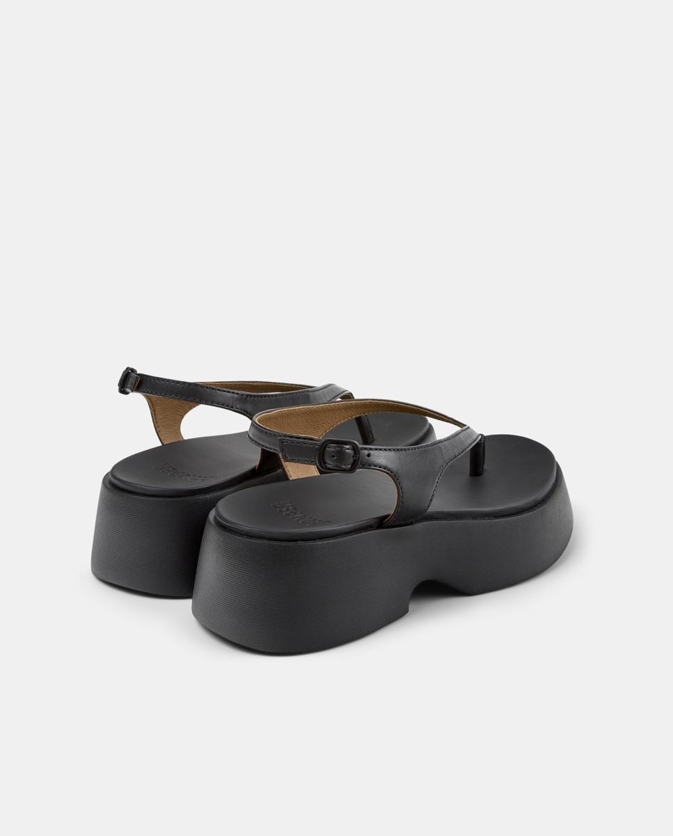 Sandalias de tacón de mujer de piel tasha - Camper - Negro Negro-2