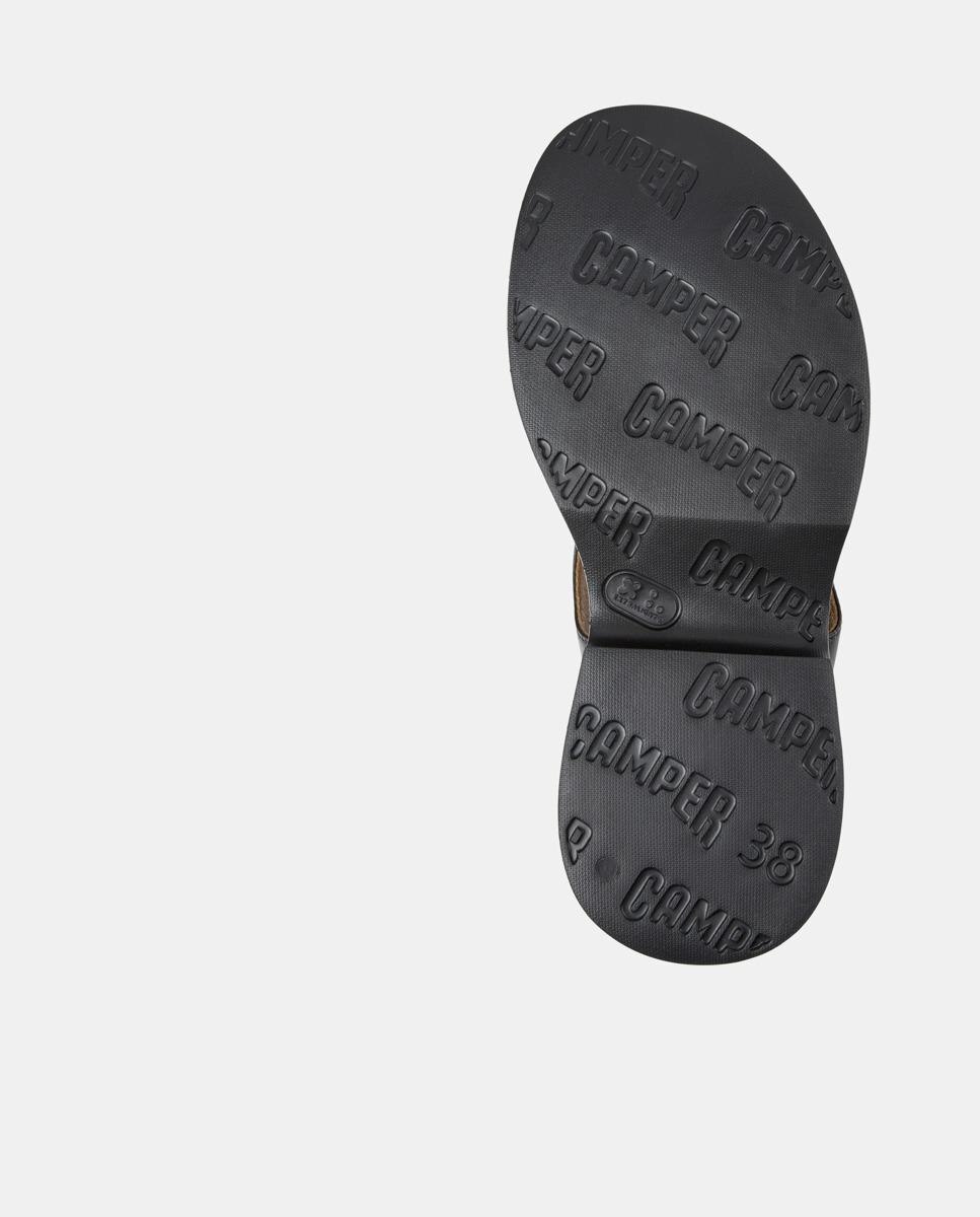Sandalias de tacón de mujer de piel tasha - Camper - Negro Negro-4